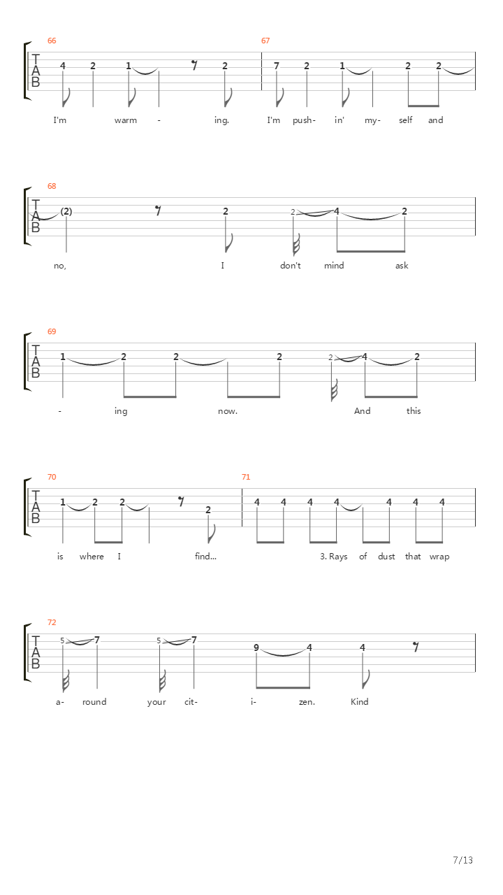 Stadium Arcadium吉他谱