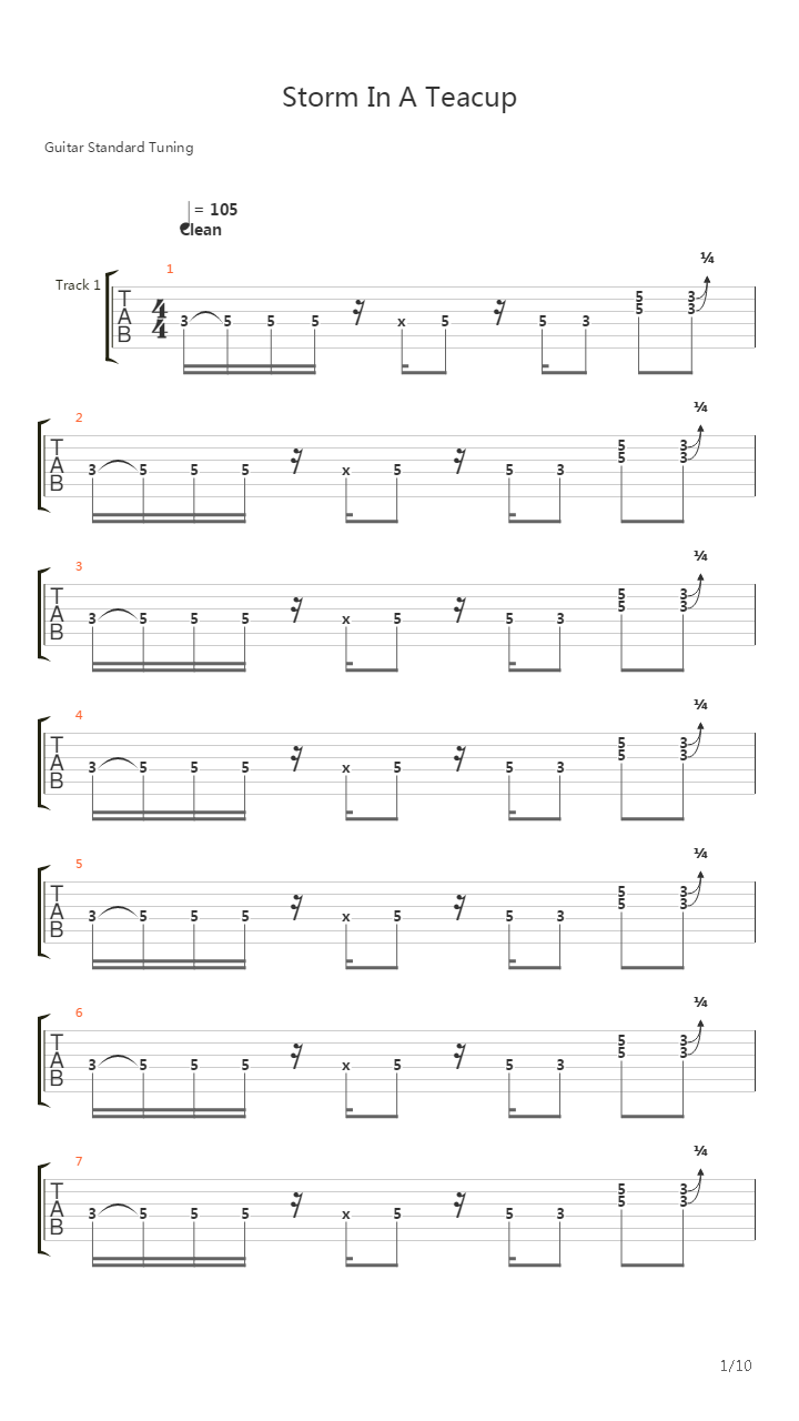 Storm In A Teacup吉他谱