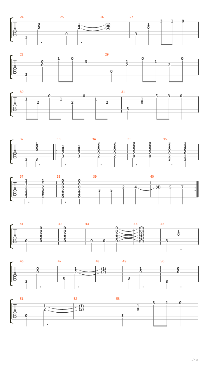 Tear吉他谱