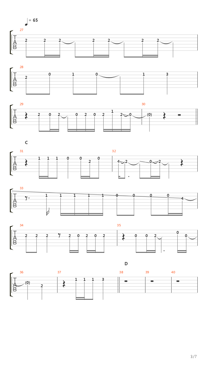 Tear吉他谱