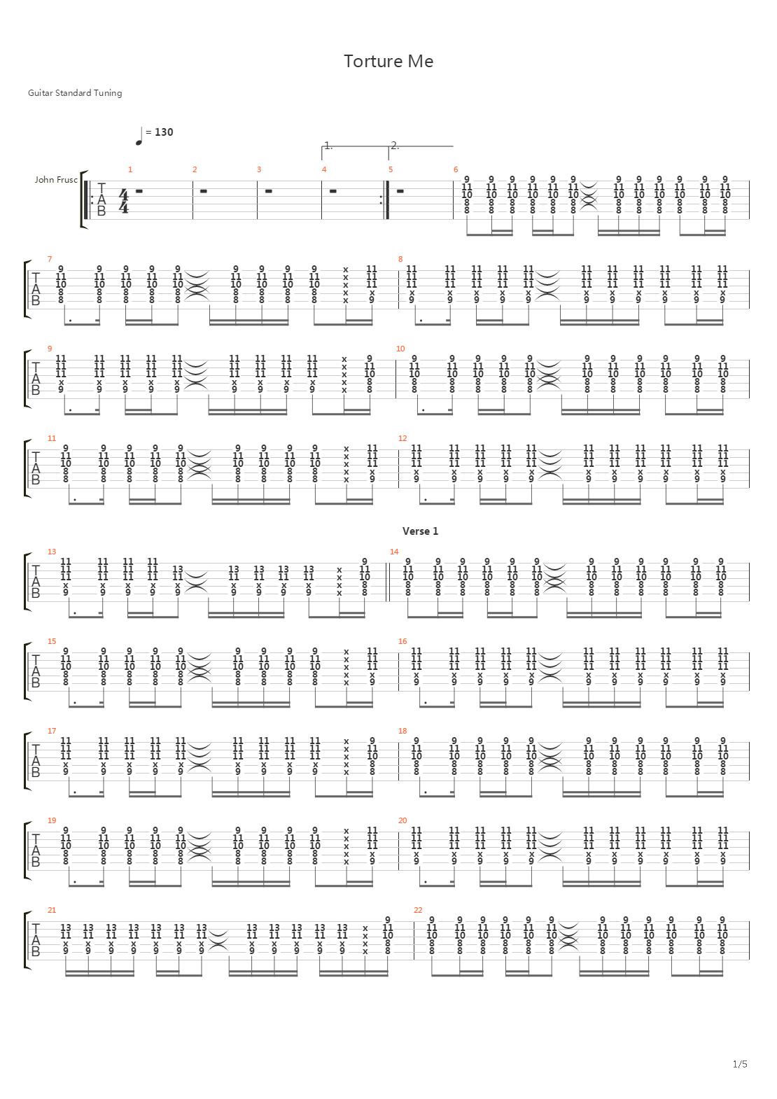 Torture Me吉他谱