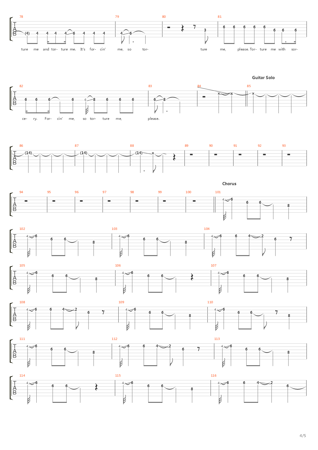 Torture Me吉他谱
