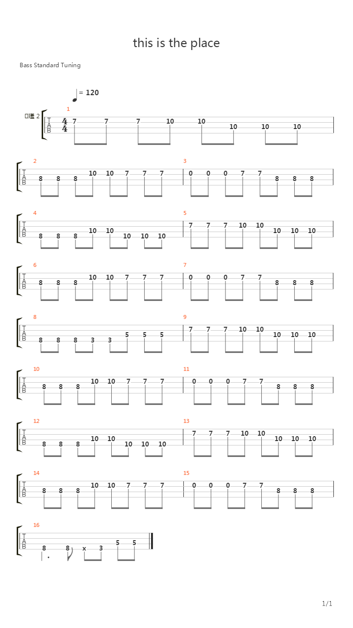 This Is The Place吉他谱