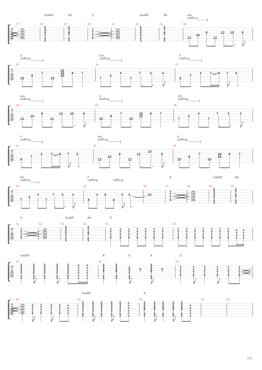 The Zephyr Song吉他谱