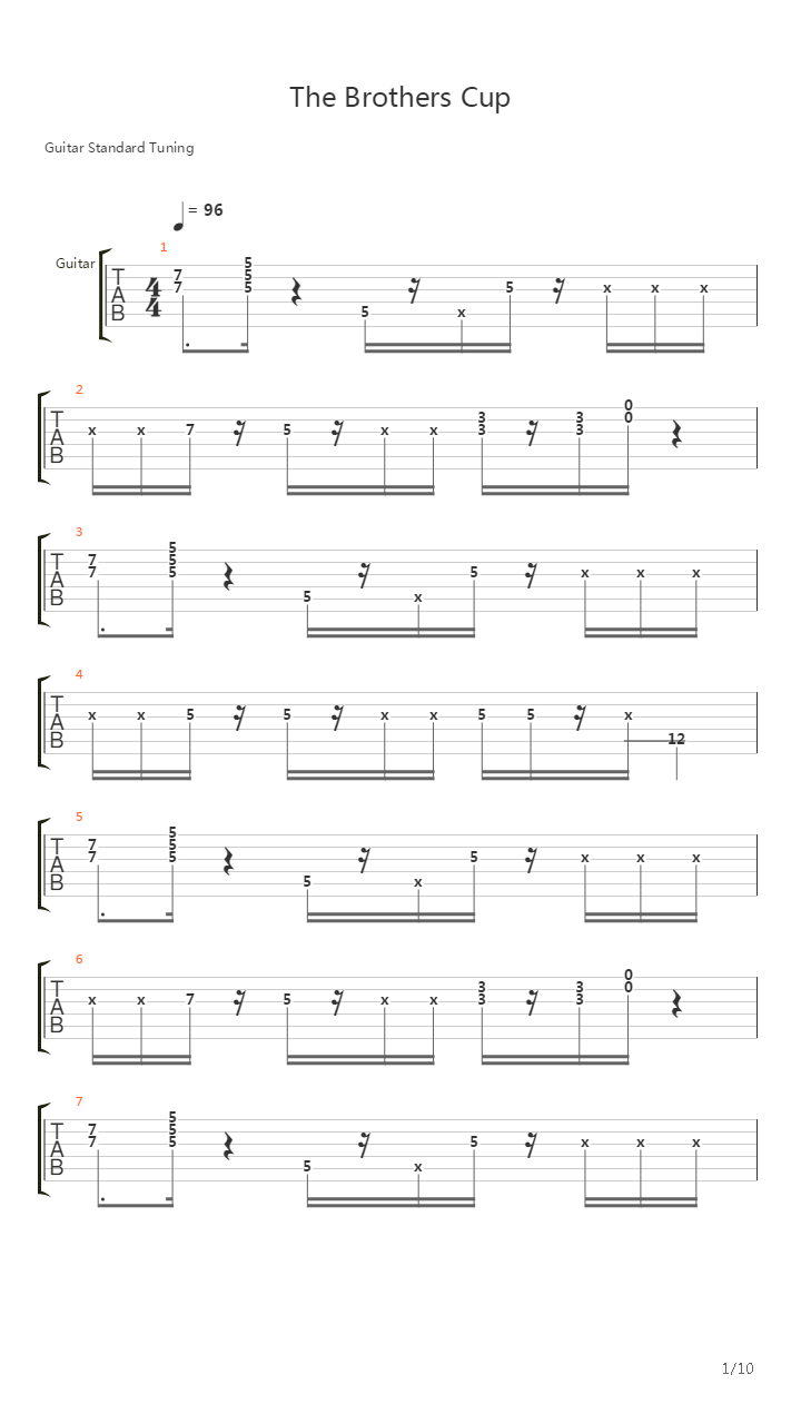 The Brothers Cup吉他谱