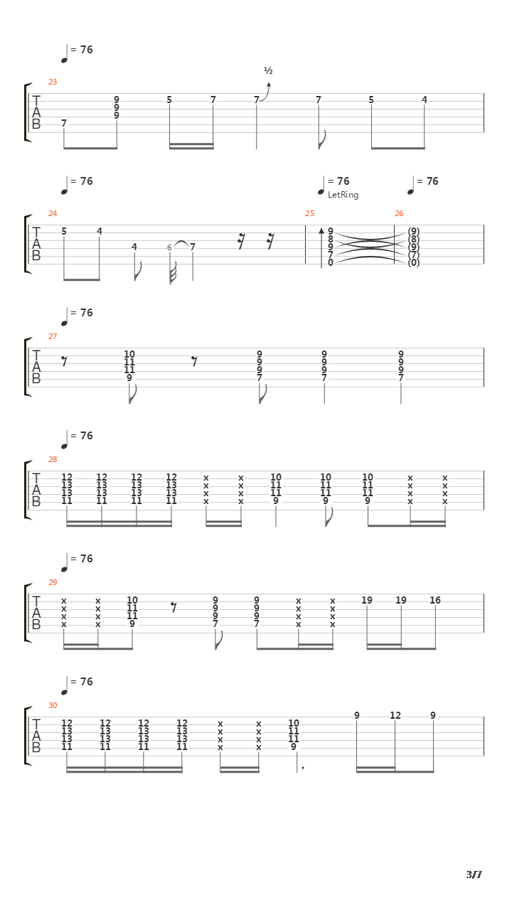 Under The Bridge吉他谱