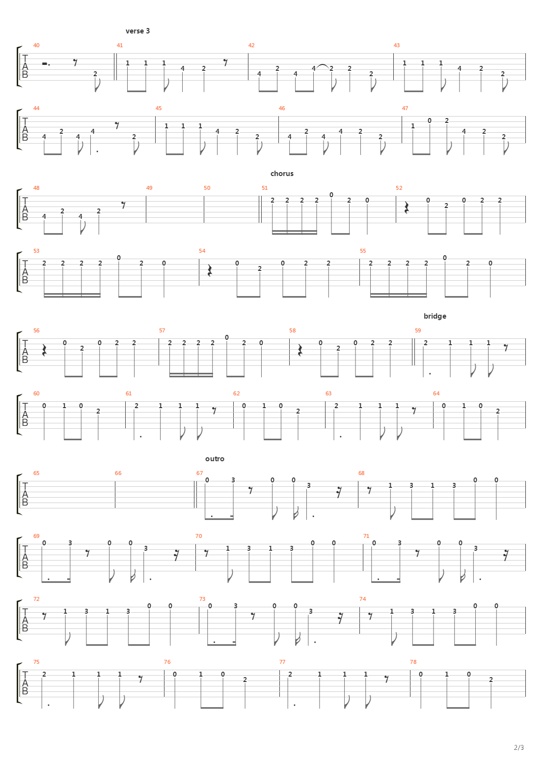 Under The Bridge吉他谱