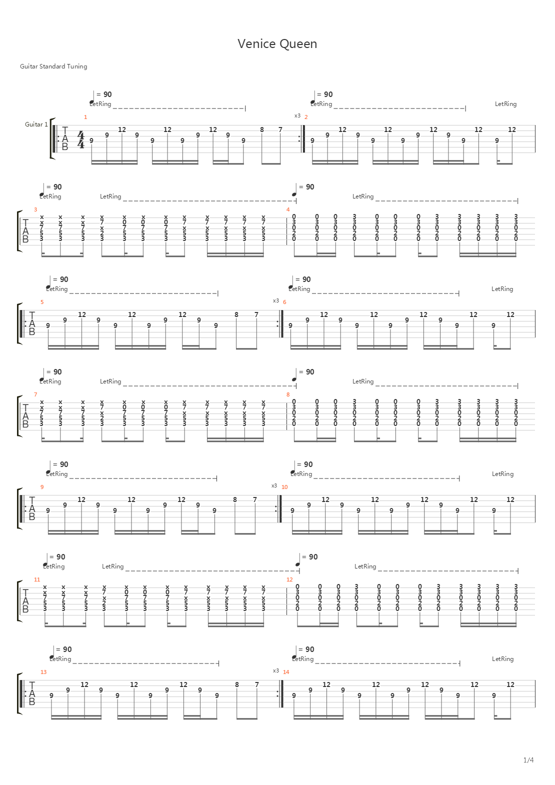 Venice Queen吉他谱