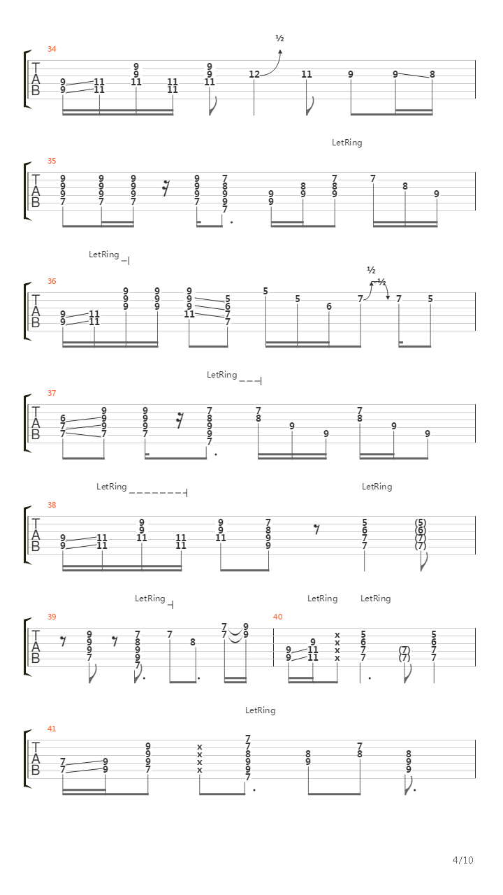 Under The Bridge吉他谱