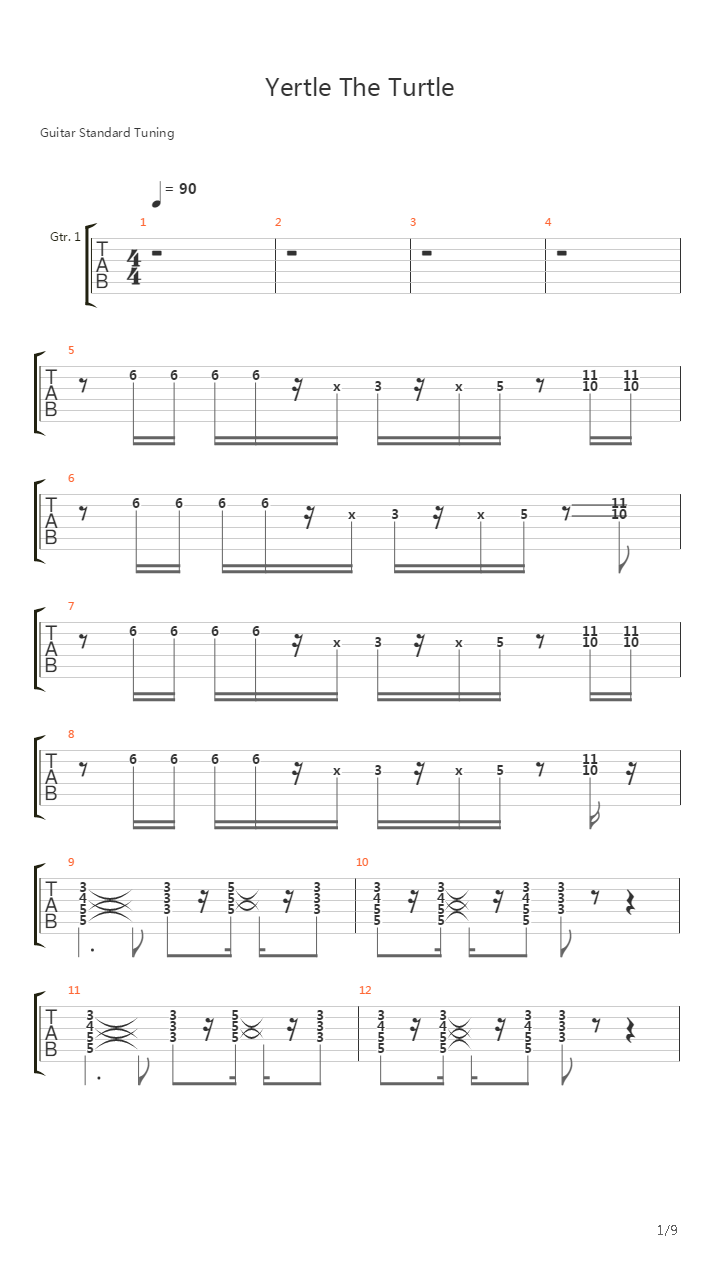 Yertle The Turtle吉他谱