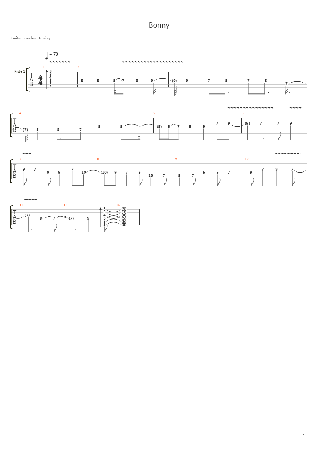 Bonny吉他谱