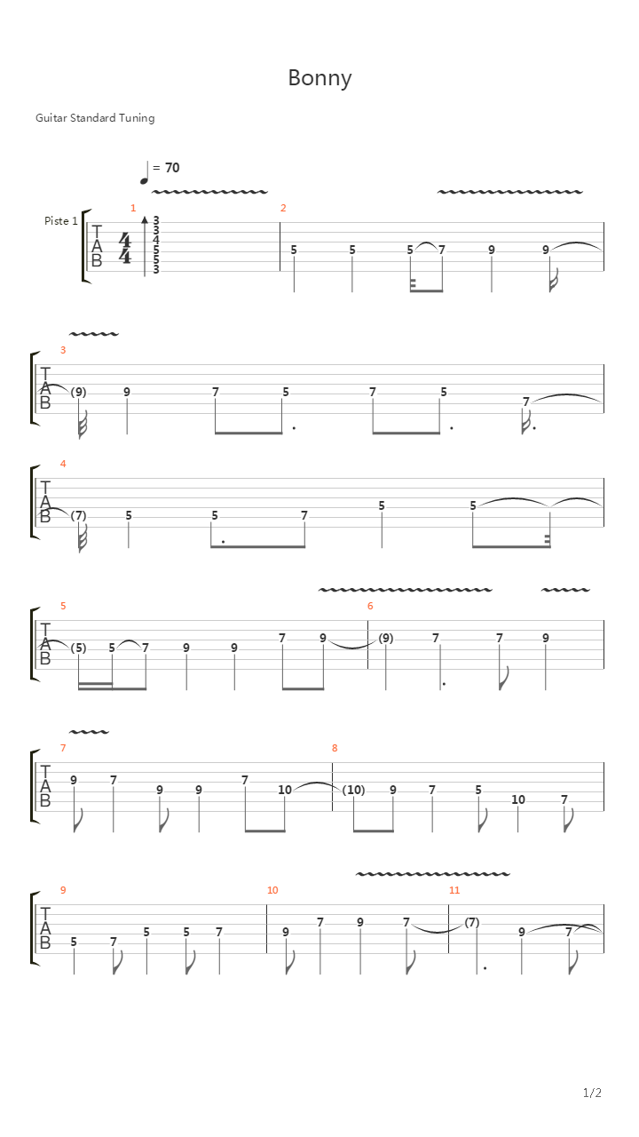 Bonny吉他谱