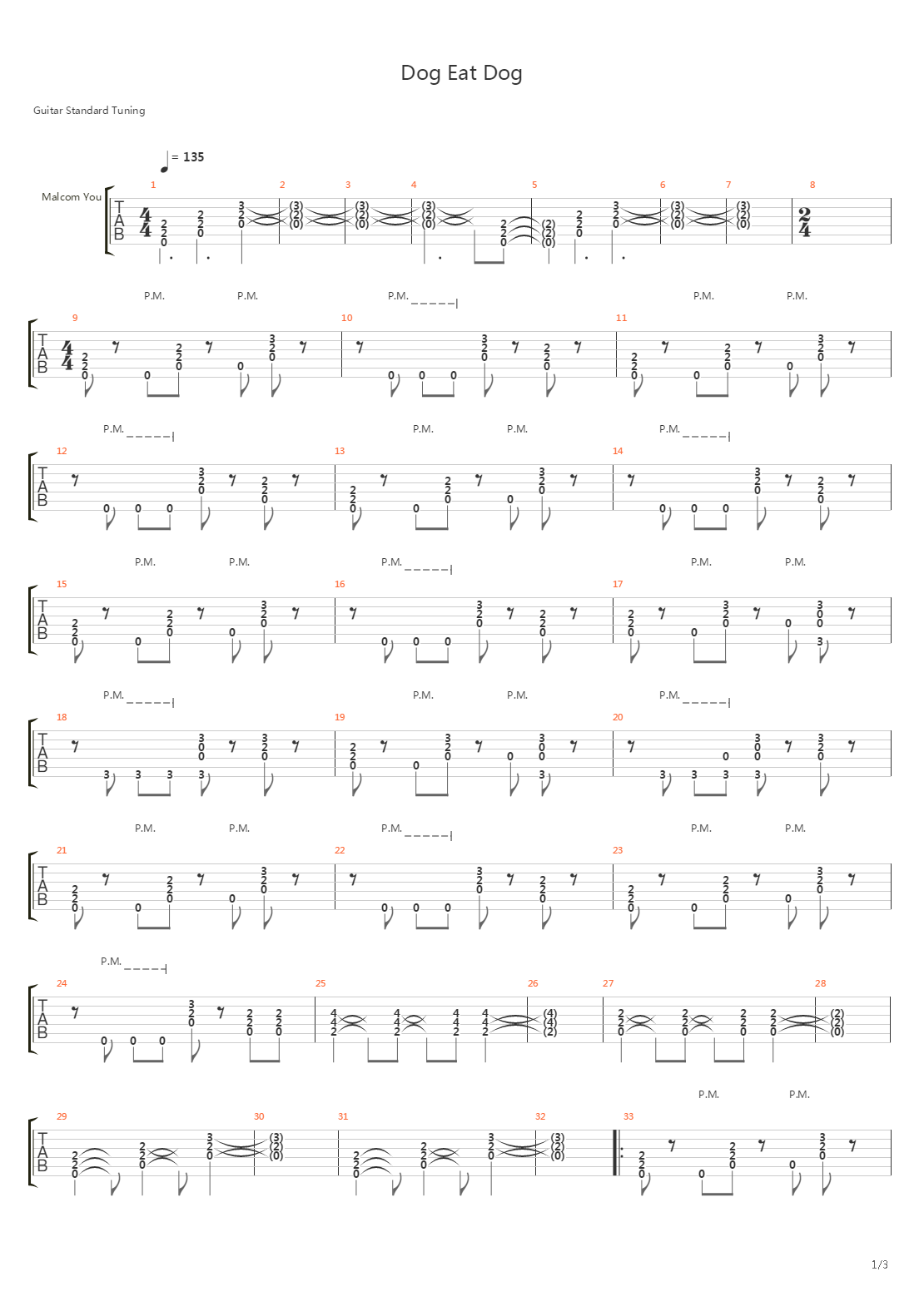 Dog Eat Dog吉他谱