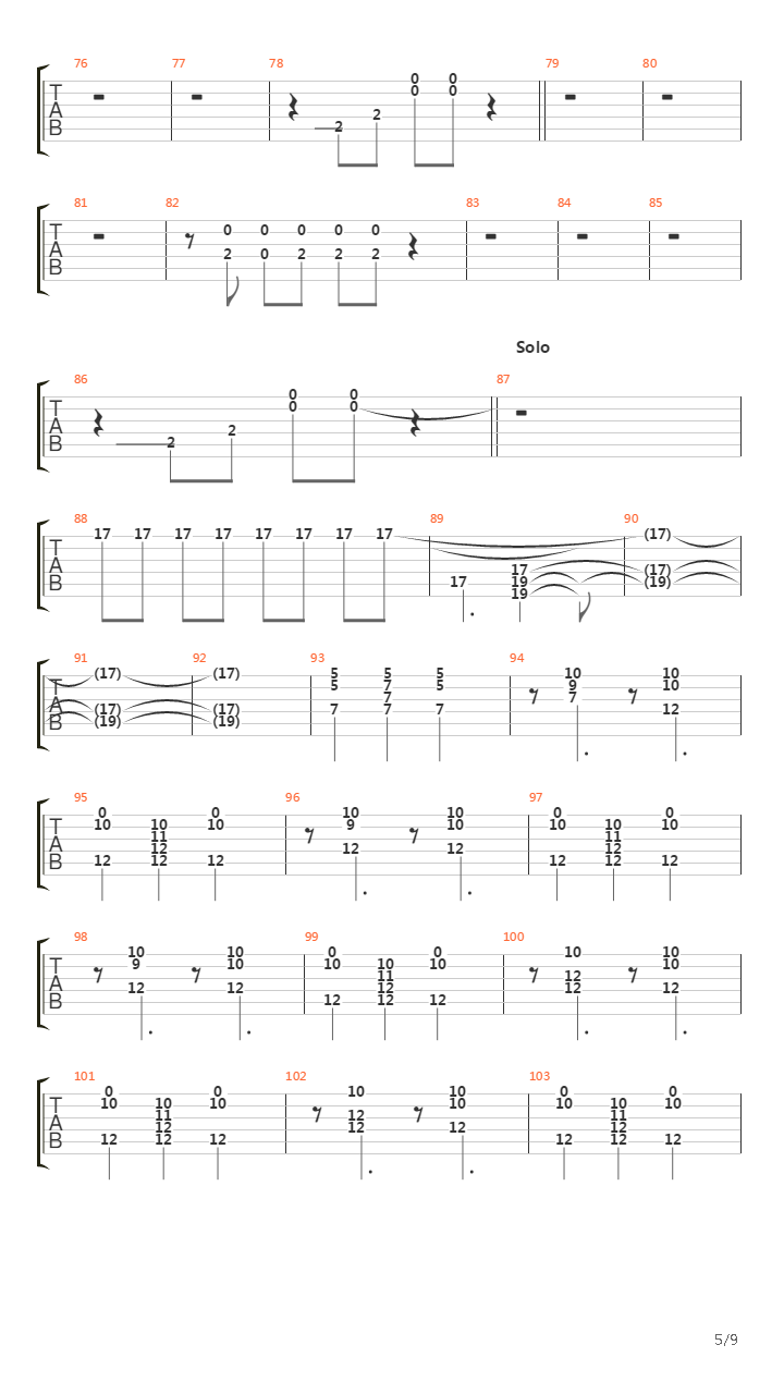 For Those About To Rock吉他谱