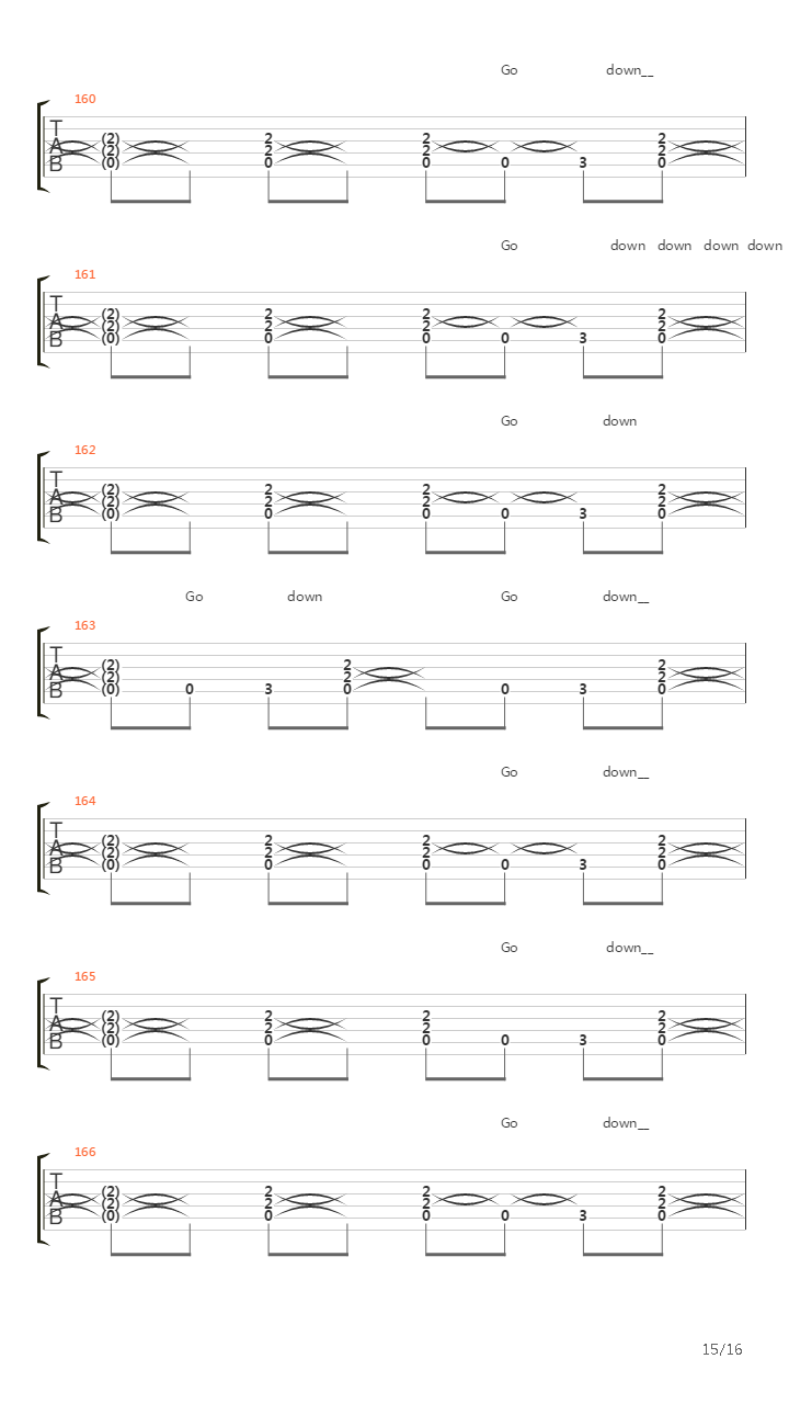 Go Down吉他谱