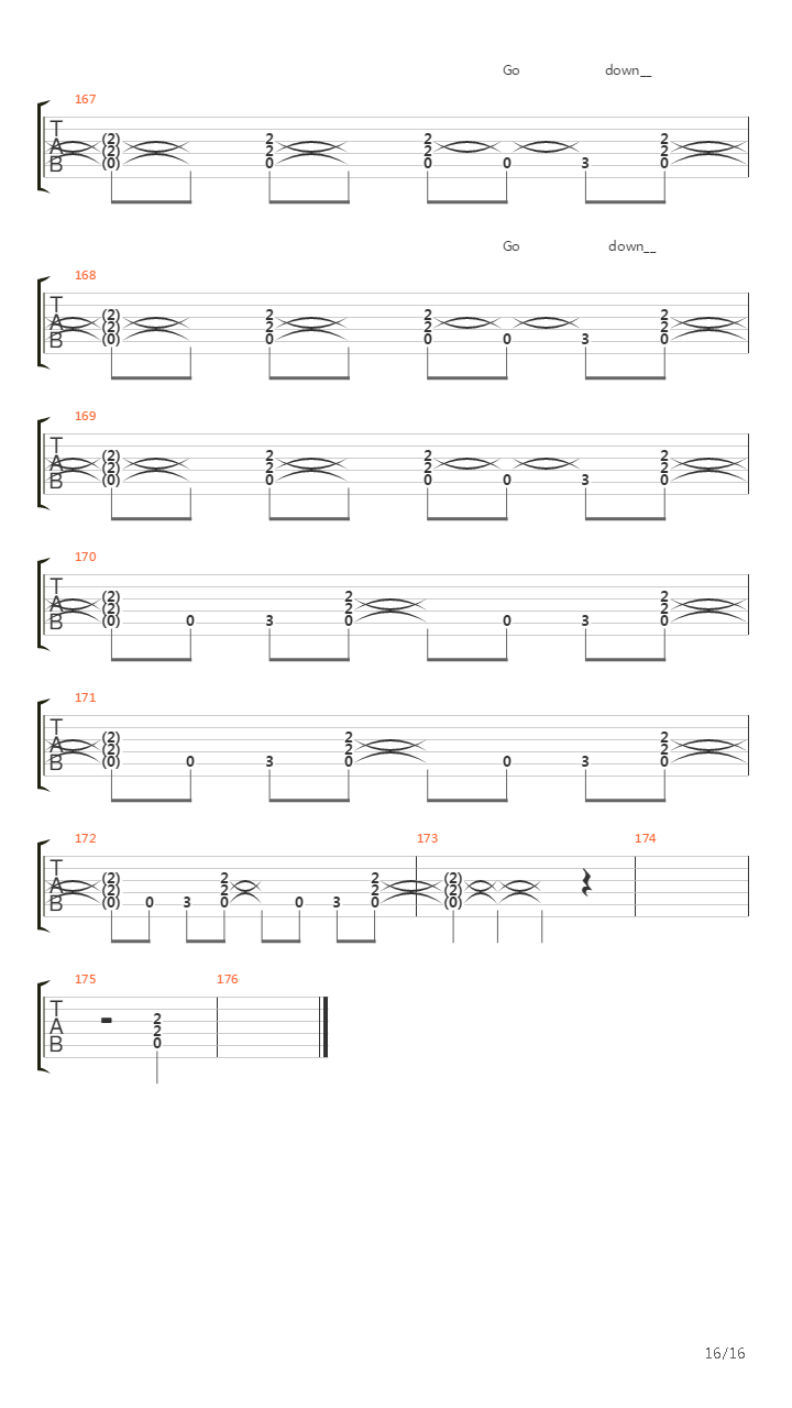 Go Down吉他谱