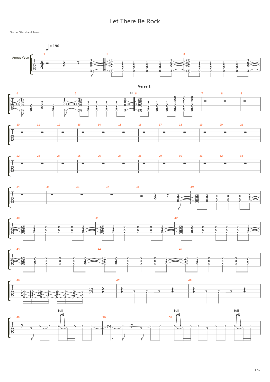 Let There Be Rock吉他谱