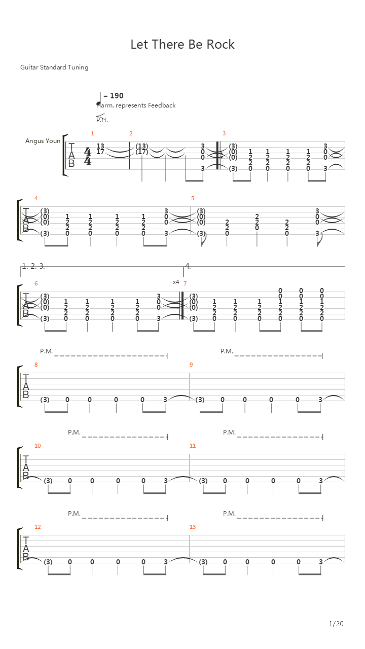 Let There Be Rock吉他谱