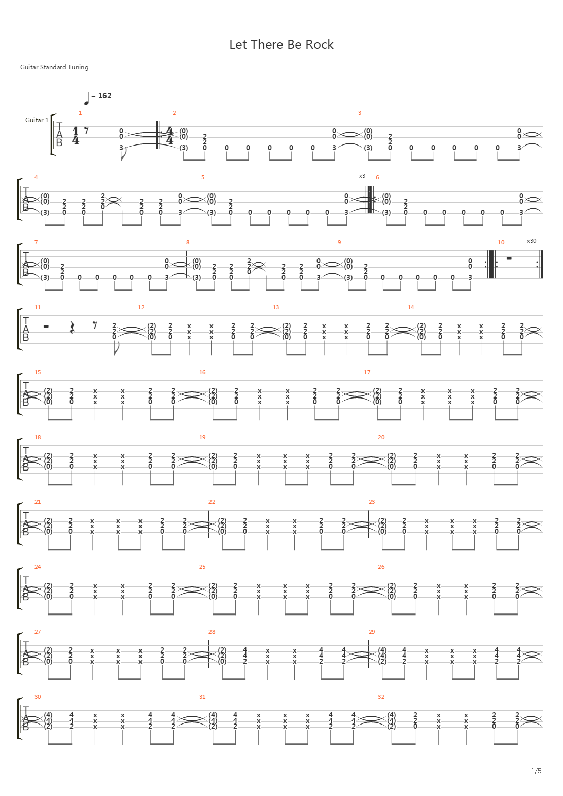 Let There Be Rock吉他谱