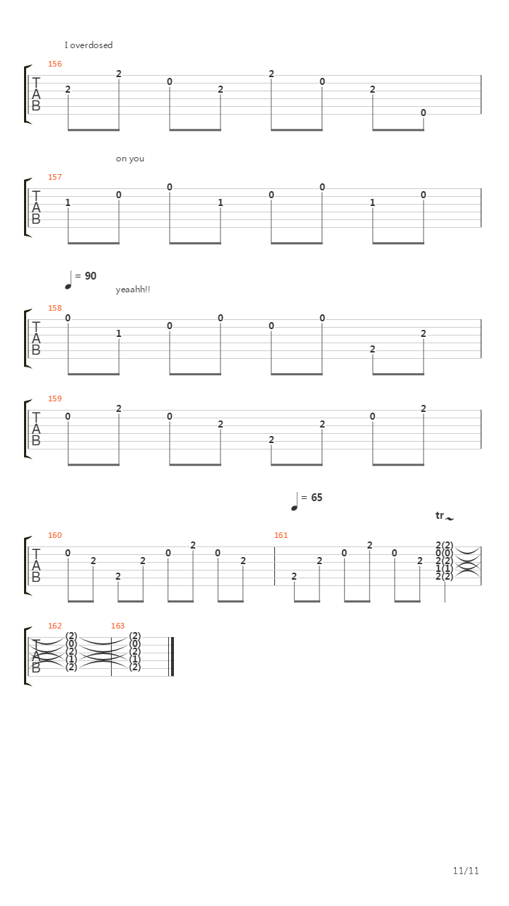 Overdose吉他谱