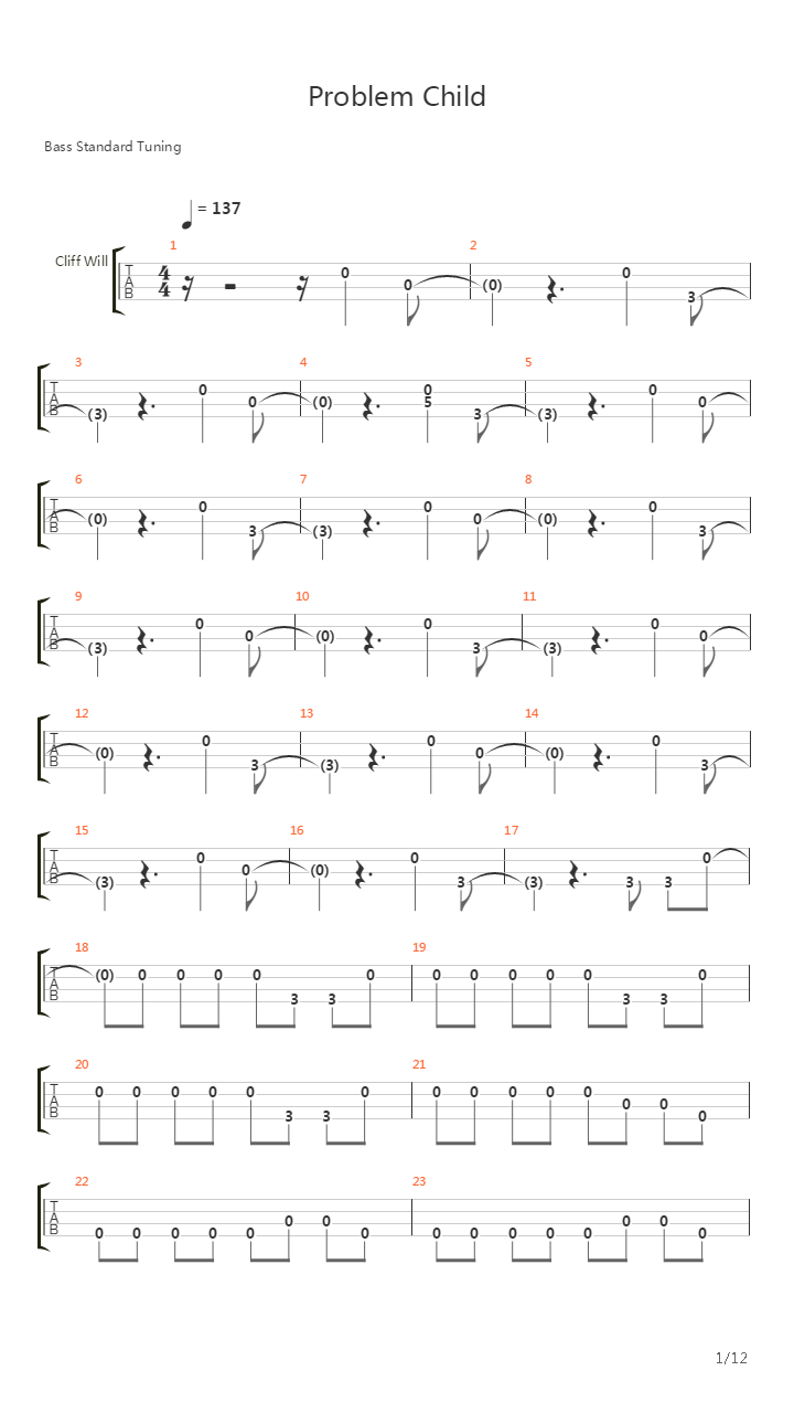 Problem Child吉他谱