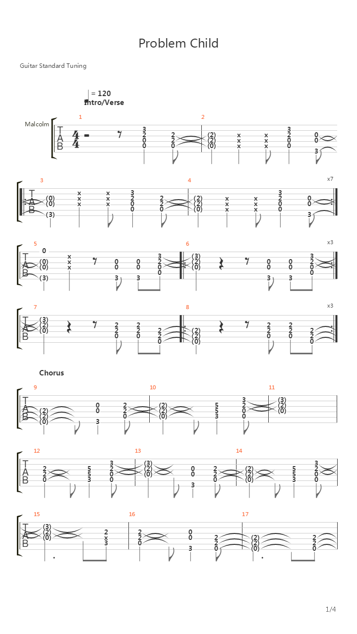Problem Child吉他谱