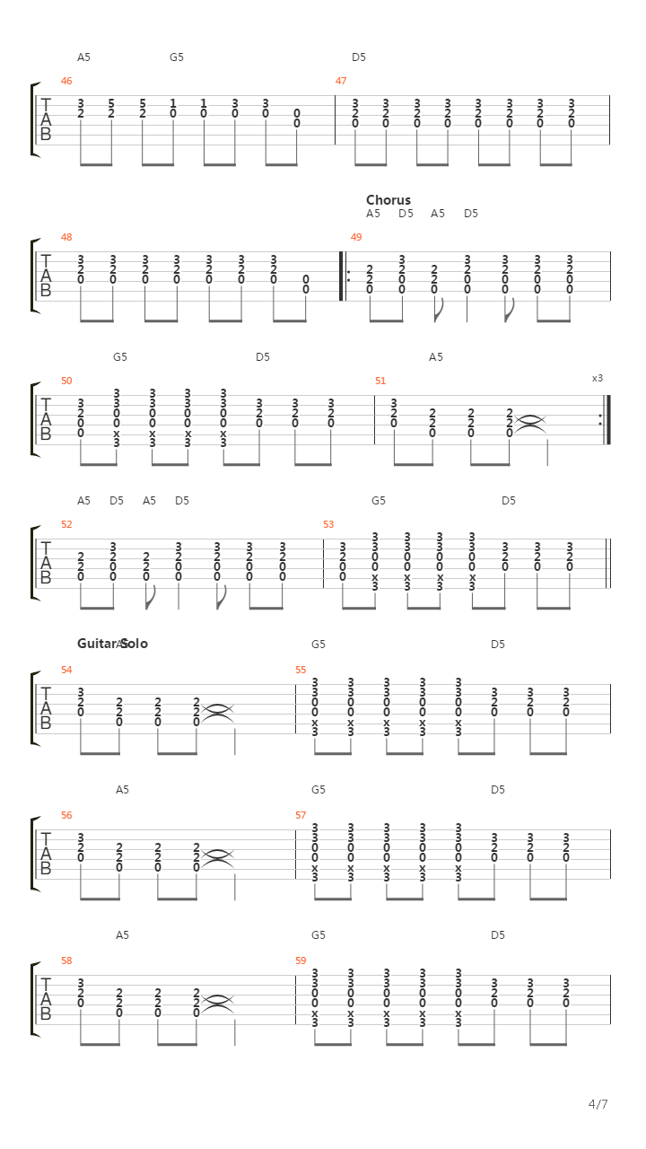 Rock N Roll Train吉他谱