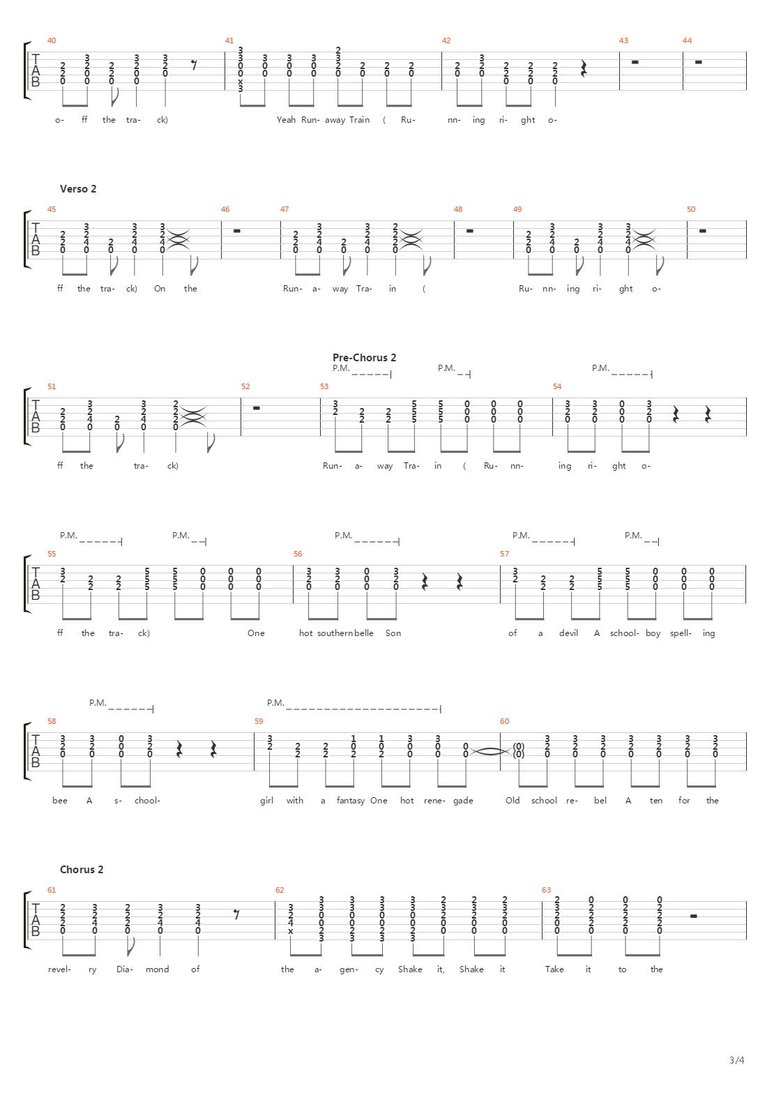 Rock N Roll Train吉他谱