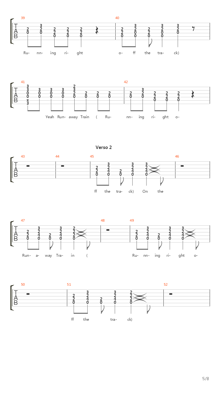 Rock N Roll Train吉他谱