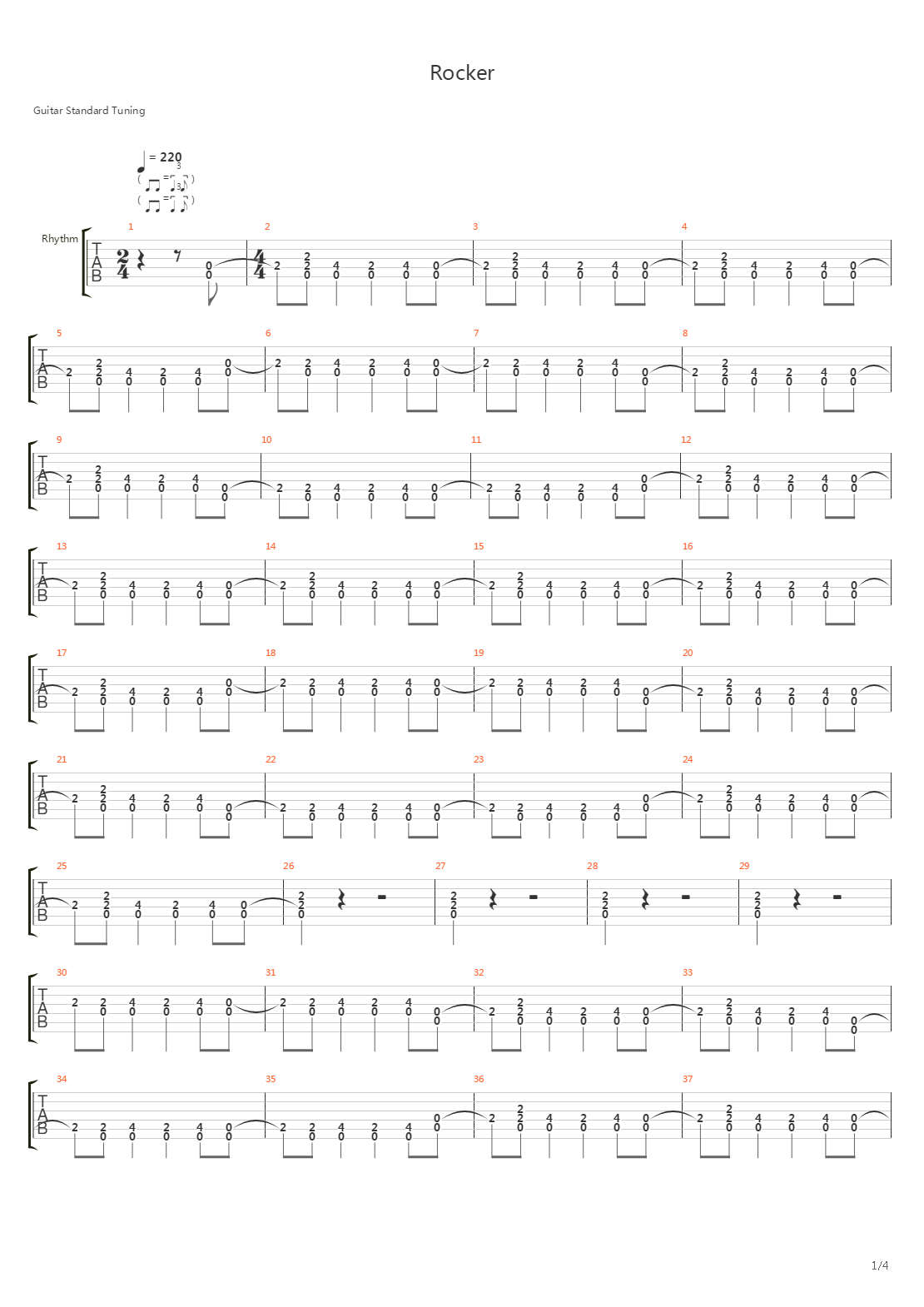 Rocker吉他谱