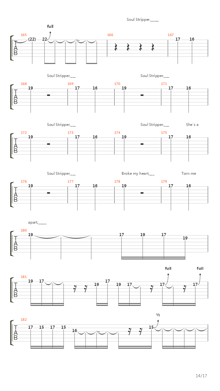 Soul Stripper吉他谱