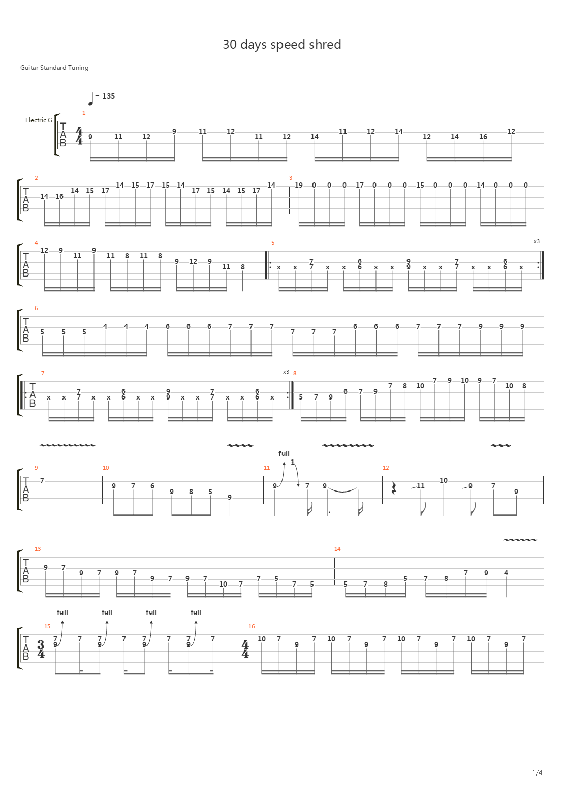 30days Speed Shred吉他谱