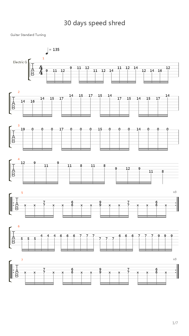 30days Speed Shred吉他谱