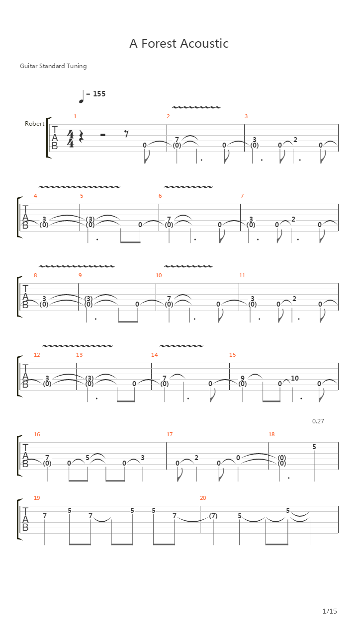 A Forest Acoustic吉他谱