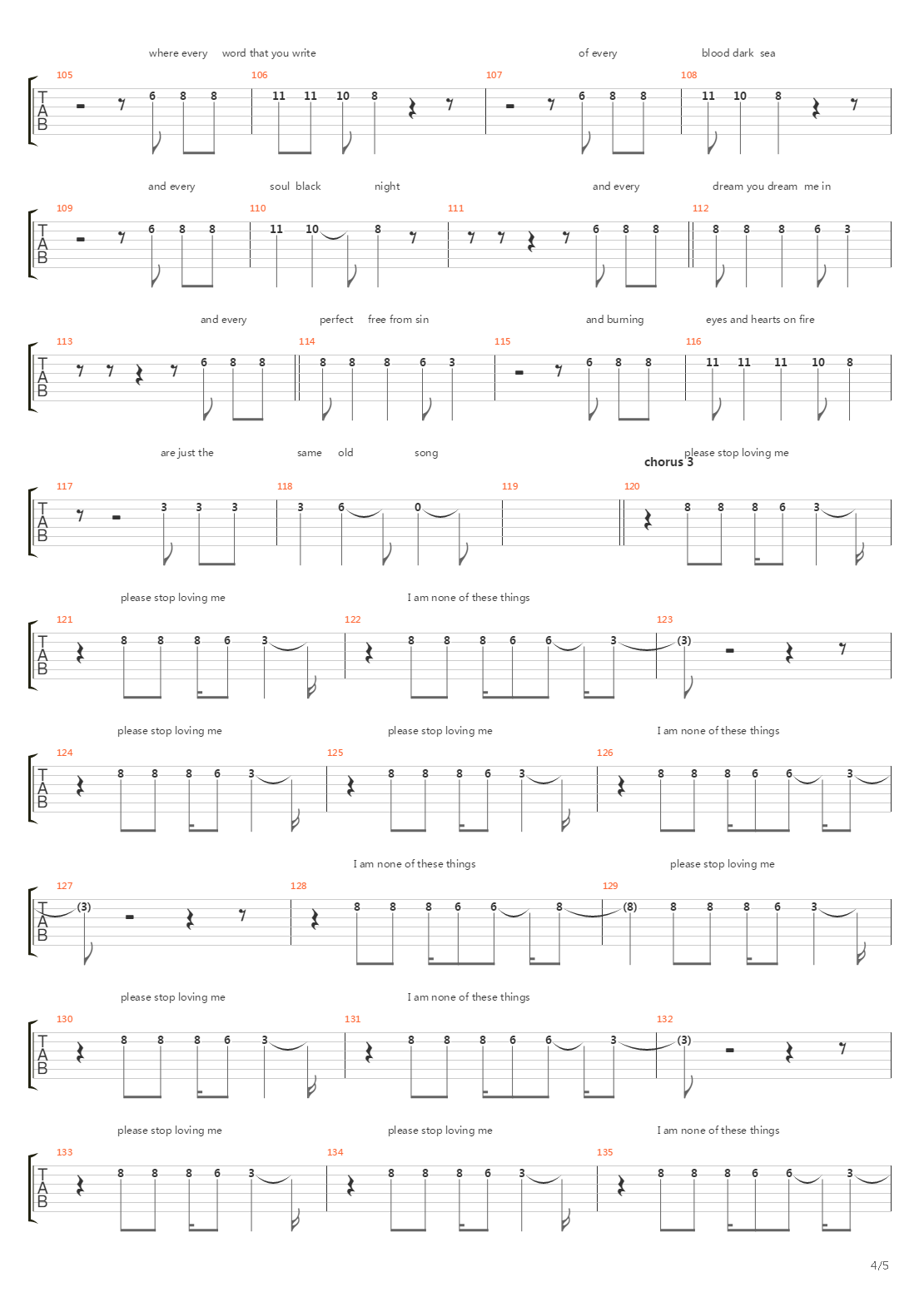 End吉他谱