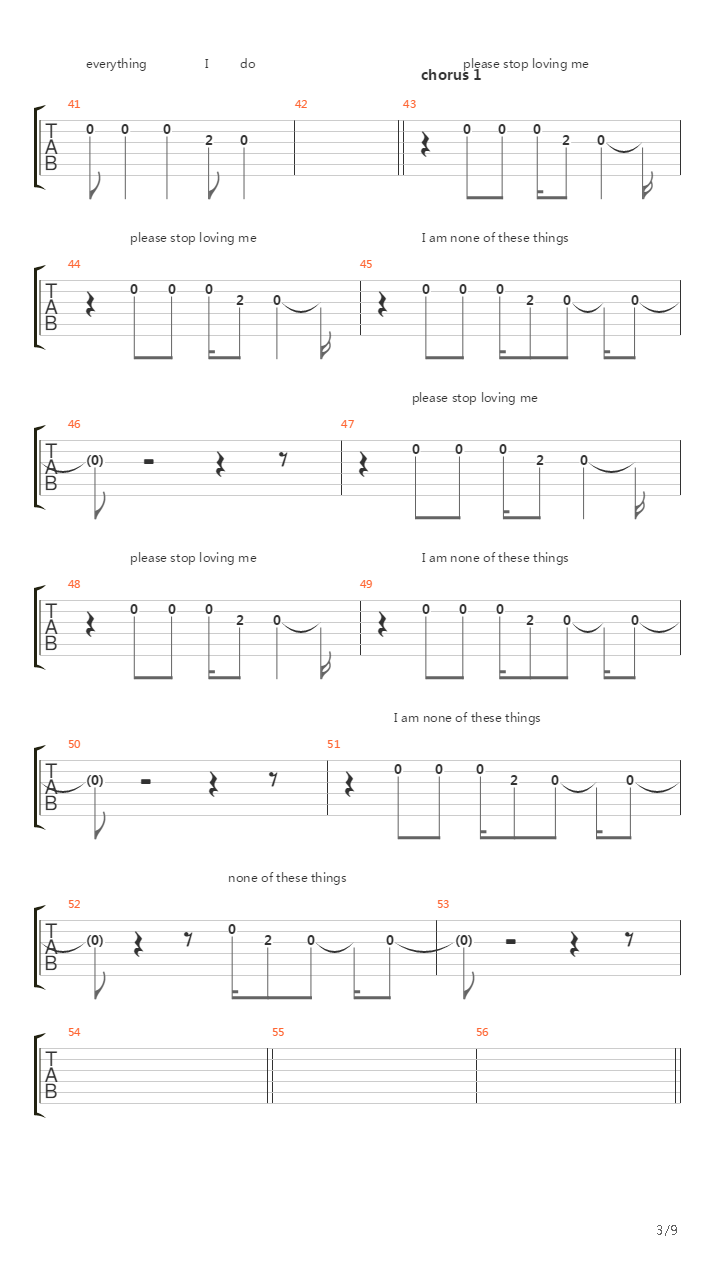 End吉他谱