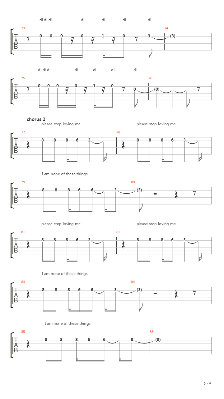 End吉他谱