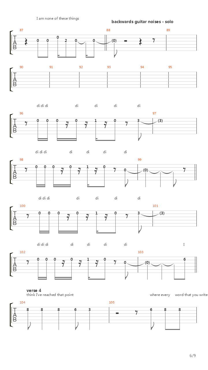 End吉他谱