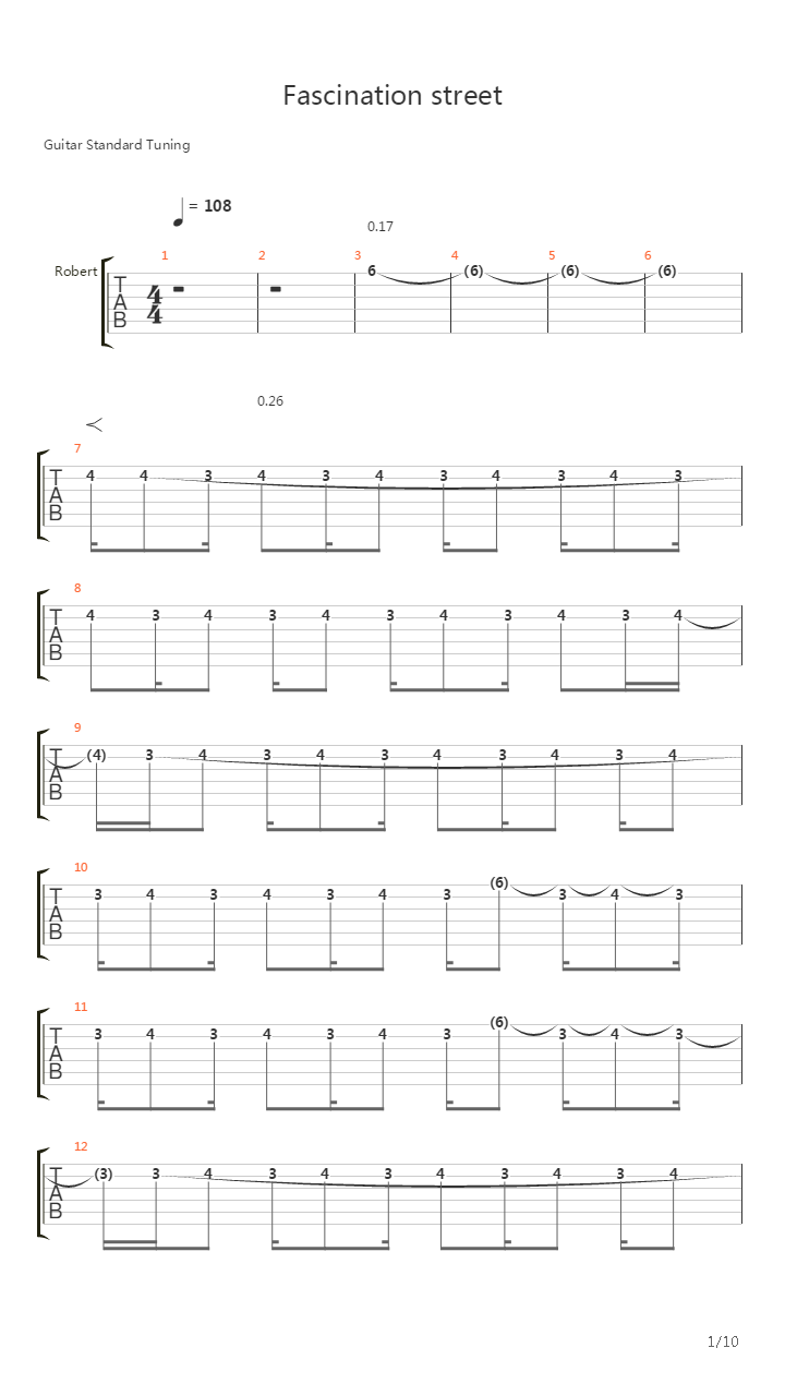 Fascination Street吉他谱