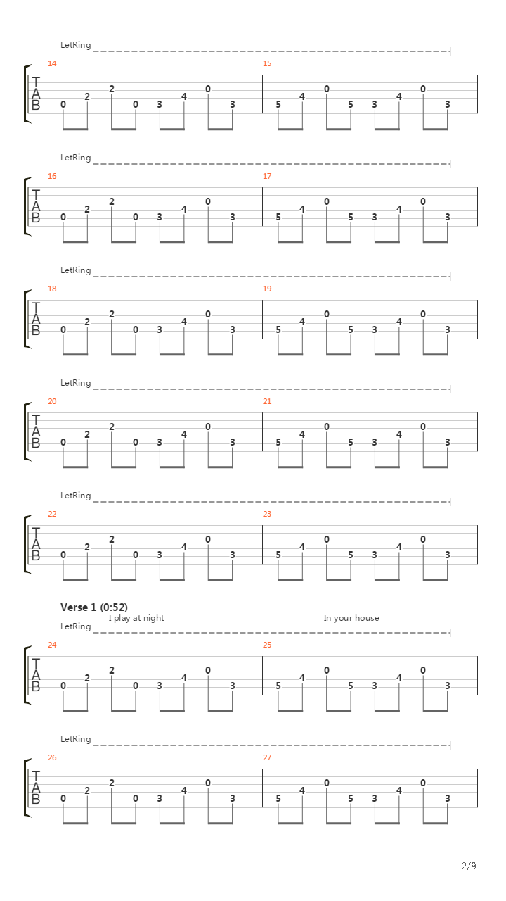 In Your House吉他谱