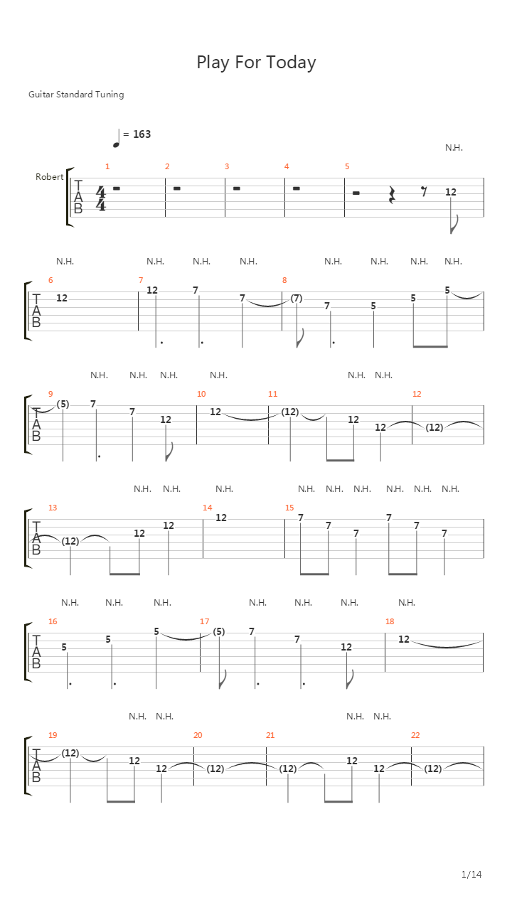 Play For Today吉他谱