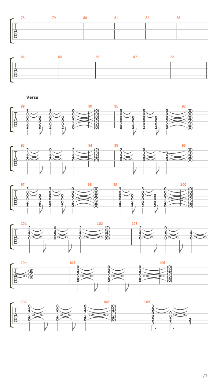 Push吉他谱