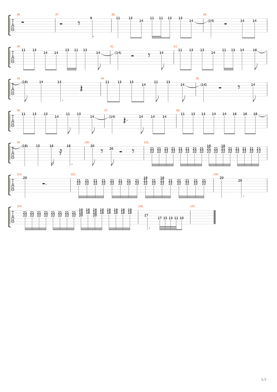 The 13th吉他谱