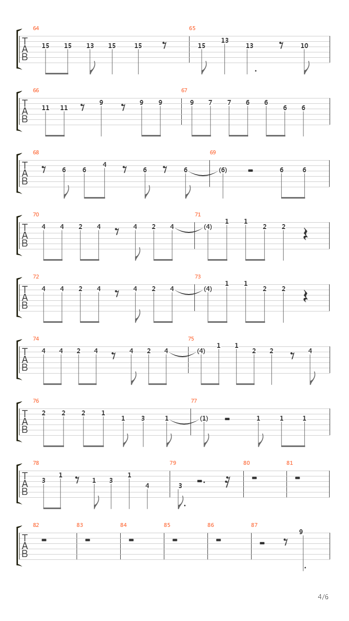 The 13th吉他谱