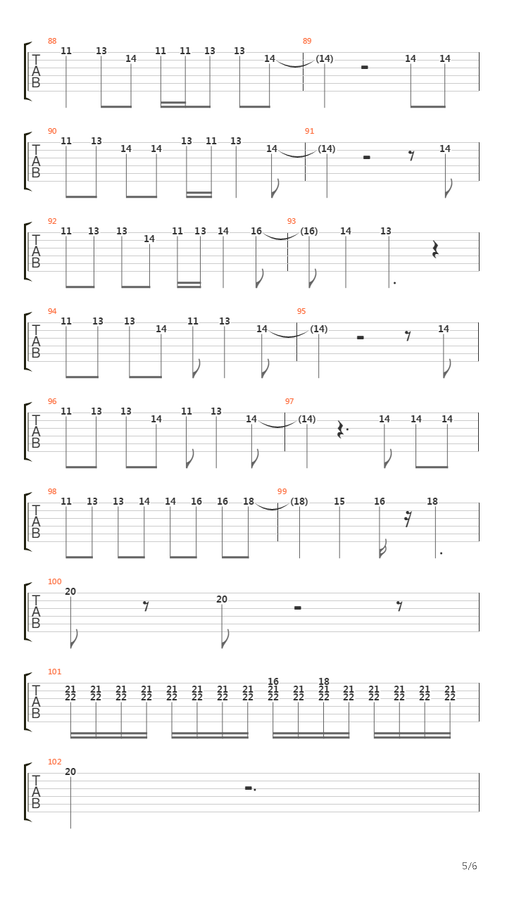 The 13th吉他谱