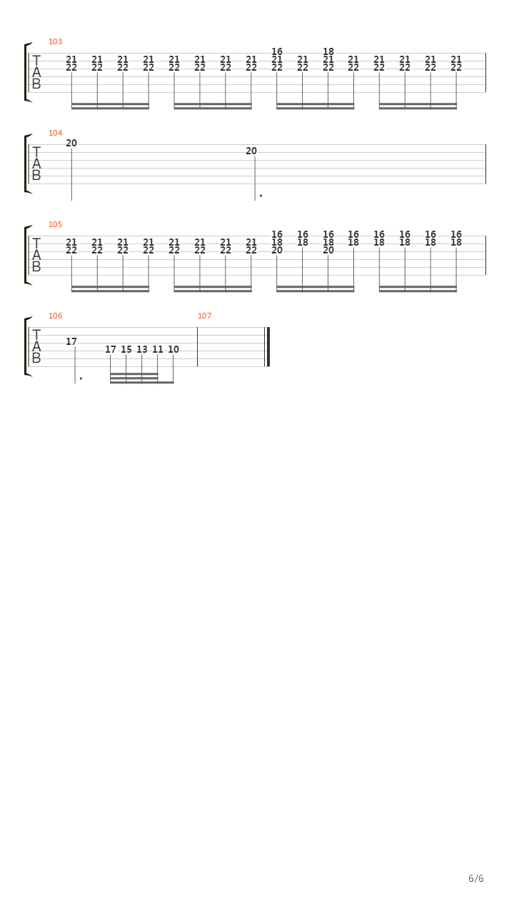 The 13th吉他谱