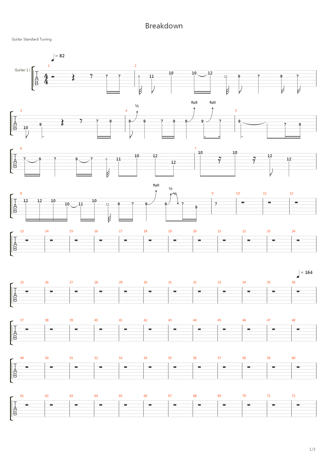 Breakdown吉他谱