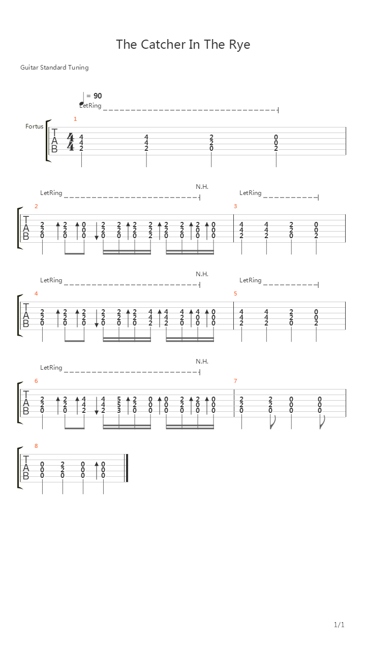 Catcher In The Rye吉他谱