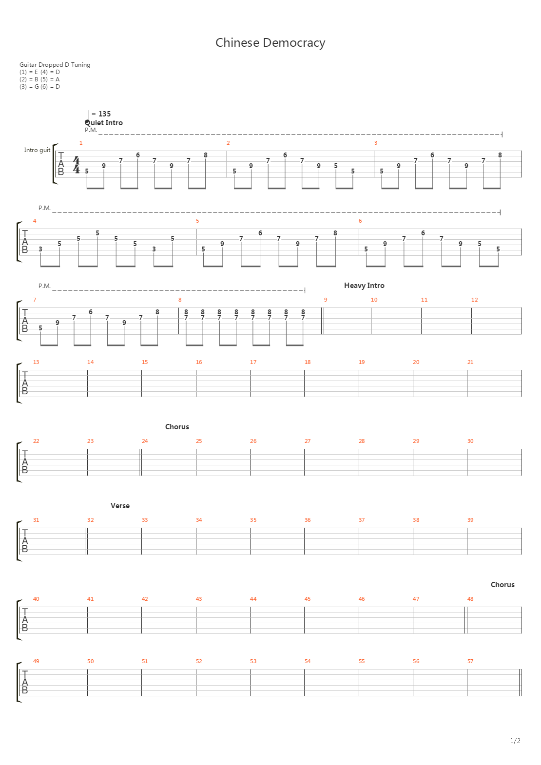 Chinese Democracy吉他谱