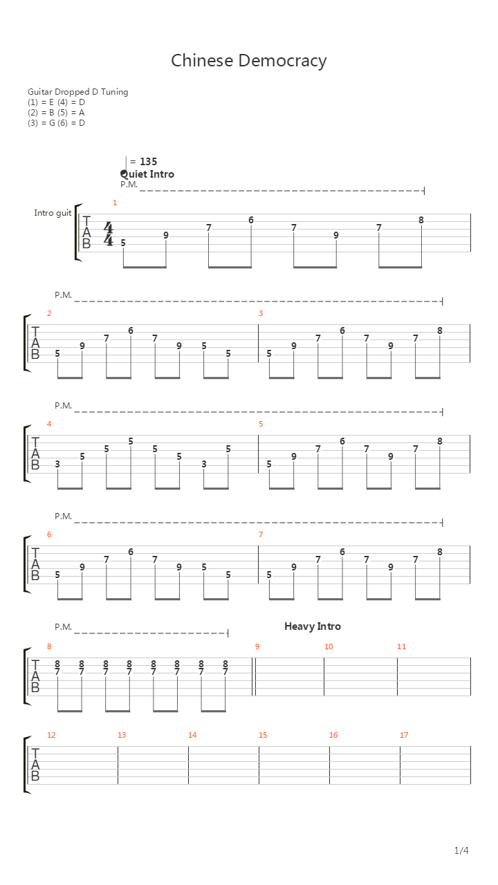 Chinese Democracy吉他谱